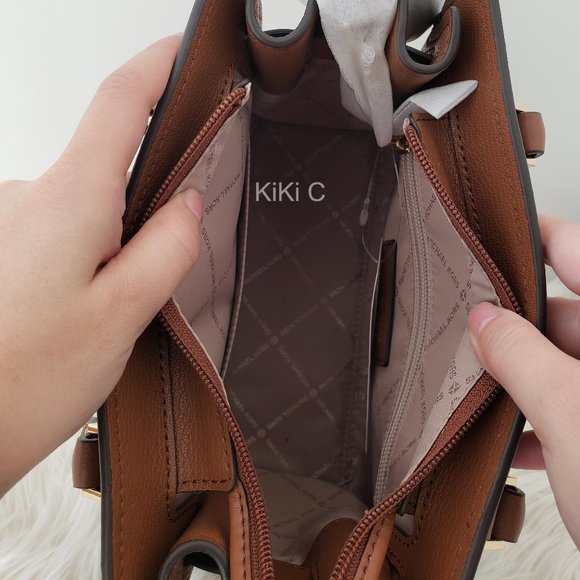 Michael Kors Hamilton Small Logo Satchel Brown 35F1GHMS1B - Picture 10 of 17